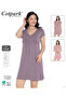Soft Textured Flexible Viscose Women's Nightgown / Mink 13281