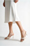 Women's Thin Heeled Slippers with Round Toe - Casual Office and Evening Elegance - 3