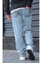 Men's Baggy Relaxed Fit Trousers Ice Blue - 3