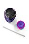 Purple Volleyball Patterned Steel Thermos with Straw and Direct Drinking Feature 800 ml 38525 - 8