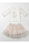 Baby Girl Star Patterned Tutu Skirt Set - 6