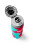Neon Coral Turquoise Patterned Steel Thermos with Straw and Direct Drinking Feature 800 ml 38545 - 7