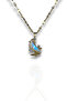 Crescent Pendant with Butterfly Motif, Does Not Tarnish, Shipped in Gift Packaging, 45 cm