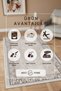 Machine Washable Non-Slip Sole Stain Resistant Living Room Rug Kitchen Rug and Cut Runner Rug - 4