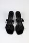 Satin Double Ribbon Women's Heeled Slippers and Sandals - 6