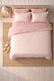 Mia 100% Cotton Double Duvet Cover Set – Pink |   6 Pieces with Elastic Sheets - 2