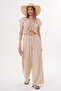 Women's Drawstring Detailed Blouse and Pants Set - 260011 - 2