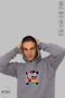 Unisex Hoodie Long Sleeve Minnie Love Printed Hooded Oversized 100% Cotton Combed Cotton Sweatshirt - 3