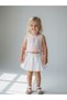 Girl's Blouse with Side Tie Detail and Shorts-Skirt Set - 5