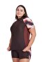 Ladies Ladies Rashguard Short Sleeve - Chocolate Tie Dye - 3