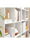 VASAGLE 6 Cube Bookcase with Open Shelf, Wooden Storage Display Rack for Living Room Office - White - 6