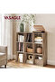 VASAGLE 9 Cube Bookcase Open Shelf, Wooden Storage Display Rack for Home - Natural Pacific Walnut - 2