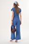 Women's Drawstring Detailed Blouse and Pants Set - 260011 - 5
