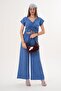Women's Drawstring Detailed Blouse and Pants Set - 260011 - 2
