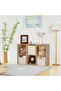VASAGLE 6 Cube Bookcase Open Shelf, Wooden Storage Display Rack for Home, Office - Natural Davos Oak - 4
