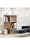 VASAGLE 6 Cube Bookcase Open Shelf, Wooden Storage Display Rack for Home, Office - Natural Davos Oak - 2