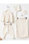 Victoria Muslin Fabric Lace 5-Piece Organic Hospital Discharge Set for Newborn Baby Girl - 4