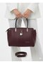 Women's Leather Hand and Shoulder Bag - Stylish Design with Lock Detail - 3