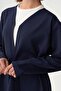 Navy Blue-Belden Tie-Dye Knitwear Pants Suit - 5