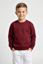 Unisex Kids Sweatshirt |   Crew Neck with Fleece Inside |   8-10 Years Old Claret Red