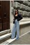 Women's Stone-Embellished Wide-Leg Jeans - 6