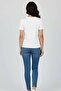 Women's Black 100% Cotton Stone T-Shirt Premium Stone Detailed Basic Tshirt - 2