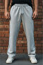 2-Piece Set Men's Piped Baggy Sweatpants – 2-Thread, Elastic Waist, Wide Leg Black | Gray - 6