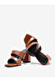 Women Block Heel Sandals with Wide Strap - 3