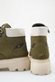 Celeste Beaumont Khaki Women's New Season Flat Lace-Up Elastic Suede Daily Comfortable Fit Boots - 2