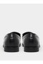 Men Black Slip-On Penny Loafers - 4