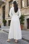 Pleated Aerobin Dress White SS2339 - 4