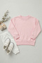Unisex Kids Sweatshirt |   Crew Neck with Fleece Inside |   4-6 Years Old Light Pink - 5