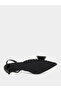 Women Black Embellished Kitten Heels Shoes - 6
