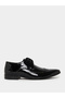 Men Black Patent Leather Wingtip Oxford Shoes
