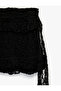 Slim Fit Mini Lace Skirt with Tie Detail - 5