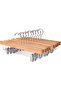Skirt Hangers, Clothes Plastic Pant Hangers with 2-Adjustable Anti-Rust Clips 360 ° Swivel Hooks