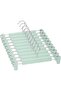 Skirt Hangers, Clothes Plastic Pant Hangers with 2-Adjustable Anti-Rust Clips 360 ° Swivel Hooks