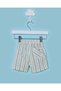Infant Boys White And Beige Striped Shorts - 4