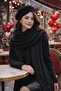 Valentine's Day Special Series Black Scarf and Painter's Beret Set, Valentine's Day Gift - 2