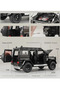 1:32 Mercedes G63 Brabus Metal Diecast Model Car - Pull and Drop Toy Jeep with Sound and Light, White - 3