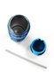 Navy Blue Colored Patterned Steel Thermos with Straw and Direct Drinking Feature 800 ml 38568 - 8