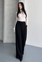 Women's High-Waisted Lace-Up Wide-Leg Palazzo Pants – Comfortable Fit Casual & Stylish - 4