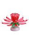 Rotating flowers musical Lotus candle for cake Decoration wedding party supplies - 2