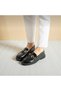 Neo Black Buckle Detailed Women's Loafer Shoes - 3 cm Thermo Sole - 2