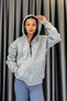 Noa Noa Silver Zipper Hooded Jacket - Gray Gray - 2