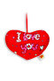 Valentine 'I Love You' Heart Cushion 23x16cm – Romantic Red Pillow for Bed, Sofa & Gift