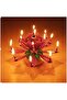 Rotating flowers musical Lotus candle for cake Decoration wedding party supplies - 4