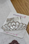 Zircon Crystal Stone Girls' Princess Birthday Crown - Party Wedding Bridal Scalloped Hair Bun Clip - 3
