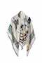 (140X140) Cashmere Square Double Printed Shawl - 2