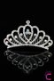 Zircon Crystal Stone Girls' Princess Birthday Crown - Party Wedding Bridal Scalloped Hair Bun Clip - 4
